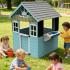 Детска Дървена Къщичка за Игра на Открито GINGER HOME с Кухненски Плот и Аксесоари – За Двор и Градина