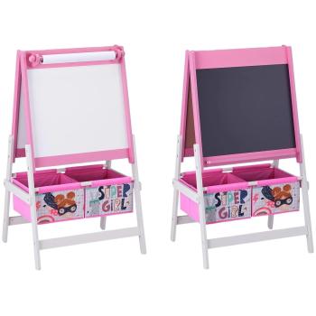 Детски дървен статив за рисуване 3в1 Ginger Home Super Girl