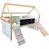 Детско двуетажно дървено легло-къщичка Ginger Home Монтесори