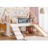 Детско двуетажно дървено легло-къщичка Ginger Home Монтесори