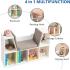 Дървена детска етажерка с пейка и библиотека Ginger Home