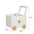 Дървена кутия за съхранение на играчки с колелца за бутане Ginger Home