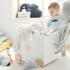 Дървена кутия за съхранение на играчки с колелца за бутане Ginger Home