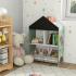 Детска дървена етажерка за играчки и книжки с черна дъска за писане Ginger Home Forest