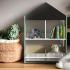 Детска дървена етажерка за играчки и книжки с черна дъска за писане Ginger Home Forest
