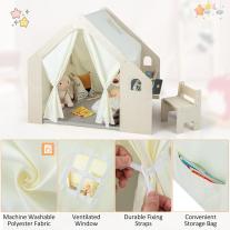 Детска дървена къща за игра с тента 6в1 Ginger Home