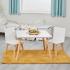 Детска дървена маса за хранене и игра със столчета Ginger Home White