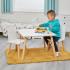 Детска дървена маса за хранене и игра със столчета Ginger Home White