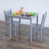 Детска дървена маса за рисуване и игра със столчета Ginger Home Grey