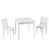 Детска дървена маса за хранене и игра със столчета Ginger Home White
