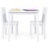 Детска дървена маса за хранене и игра със столчета Ginger Home White
