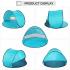 Детска Pop-Up Палатка за Игра GINGER HOME с UV Защита 50+ 150×150×90
