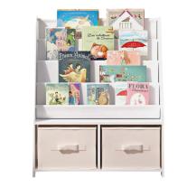 Детски Дървен Органайзер 2 в 1, Етажерка Ginger Home за Книжки и Кутии за Съхранение на Играчки