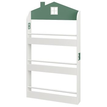 Детска Етажерка за Книги и Играчки GINGER HOME Къщичка, 3 Рафта, Дърво, 60x12x106 см