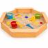 Детски дървен пясъчник GINGER HOME 8-странен модел с 4 седалки 134.5×134.5