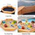 Детски дървен пясъчник GINGER HOME 8-странен модел с 4 седалки 134.5×134.5