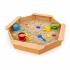 Детски дървен пясъчник GINGER HOME 8-странен модел с 4 седалки 134.5×134.5