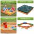 Детски дървен пясъчник GINGER HOME с 4 седалки 90x90