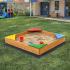 Детски дървен пясъчник GINGER HOME с 4 седалки 90x90