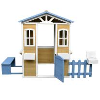Детска Дървена Къща GINGER HOME За Игра на Открито в Двора и Градината