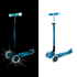 Сгъваема тротинетка Globber със светещи дръжки ELITE GLOW LIGHTS Петролено синя