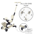 Детска тротинетка 5в1 Globber Go Up Baby Learn 360° Flash Lights Beige