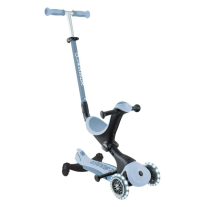 Тротинетка със седалка 5 в 1 GLOBBER GO UP DELUXE LIGHTS ECOLOGIC 360° - синя