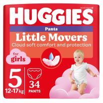 Пелени гащички HUGGIES PANTS, размер 5, 12-17 КГ, 34 бр. Момичета