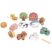 Играчка за нанизване Tooky Toy Ферма