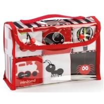 Игрален комплект Miniland - Първи възприятия, 6 броя меки кубчета