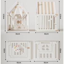 Бебешка ограда с къщичка с тента и дъска за рисуване ZAZA Sonne