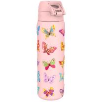 Бутилка за вода Ion8 Print, метална, 600ml, ПЕПЕРУДИ