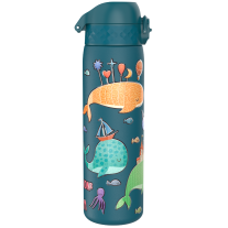 Бутилка за вода Ion8 Print, метална, 600ml, Whales