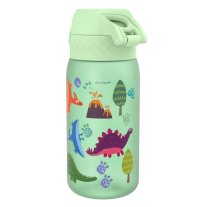 Бутилка за вода Ion8 Print, рециклирана пластмаса, 350ml,Dinosaur