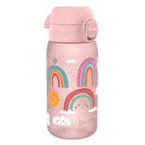 Бутилка за вода Ion8 Print, рециклирана пластмаса, 350ml,Rainbows