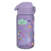 Бутилка за вода Ion8 Print, рециклирана пластмаса, 350ml, ЕДНОРОЗИ ЛИЛАВИ