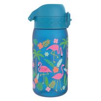 Бутилка за вода Ion8 Print, рециклирана пластмаса, 350ml, Flamingos