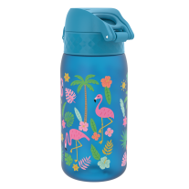 Бутилка за вода Ion8 Print, рециклирана пластмаса, 350ml, Flamingos
