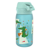Бутилка за вода Ion8 Print, рециклирана пластмаса, 350ml, Crocodiles