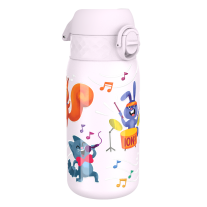 Бутилка за вода Ion8 Print, метална, 400ml,Animal Band