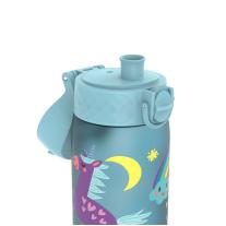 Бутилка за вода Ion8 Print, рециклирани пластмаса, 500ml, ЕДНОРОЗИ СИНИ