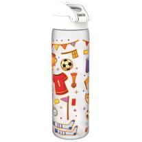 Бутилка за вода Ion8 Print, рециклирана пластмаса, 500ml, Football