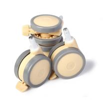 Италиански гумени колела със спирачка YappyKids BEIGE