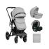 Комбинирана количка 3в1 с твърд кош Irene Light Grey