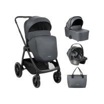 Комбинирана бебешка количка 3в1 Kikka Boo Modena Dark Grey