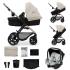 Бебешка количка 3в1 KinderKraft MOOV 2 MOONLIGHT GREY