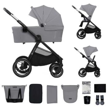 Комбинирана бебешка количка 2 в 1 KinderKraft - Nea 2, Platinium Grey