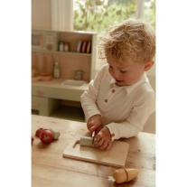 Комплект дървени зеленчуци с дъска и нож Little Dutch