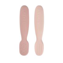 Комплект от 2бр. силиконови лъжици за бебешко захранване Beaba, Cotton candy/Sorbet