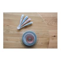 Комплект от 4 бр. силиконови бебешки лъжици Beaba, Eucalyptus